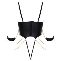 Cottelli - bondage body s reťazami (čierny)