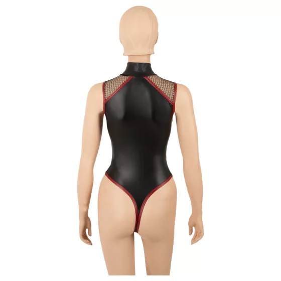 Cottelli - sieťované body so zipsom (čierne)