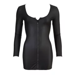 Cottelli - erotické šaty - zips so štrasmi - čierne - M