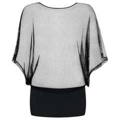 Obsessive - priesvitné mini šaty a tangá - čierna