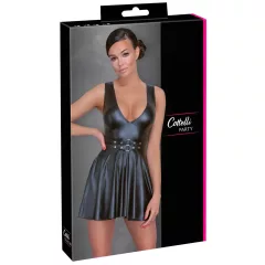 Cottelli - erotické šaty s opaskom - čierne