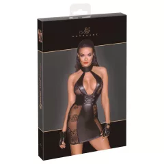 Noir - šnurovacie mini šaty (čierne)