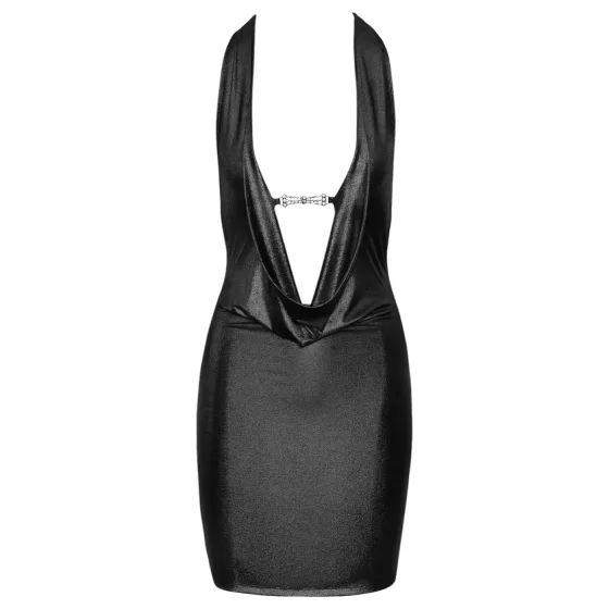 Cottelli Party - mini šaty na krk - strieborné - M