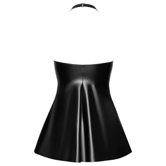 Noir - mini šaty s topom - hadia koža vzor - čierne - L