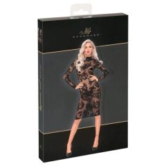 / Noir - ružové, dlhé rukávy šaty (čierne)