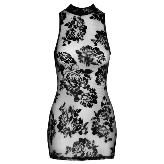 / Noir - ružová bezrámová minišaty (čierna) - M