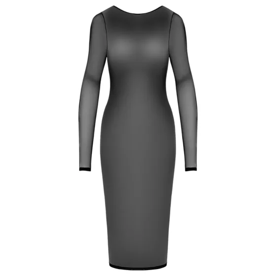 Cottelli Party - krátke priesvitné šaty na zips - čierne