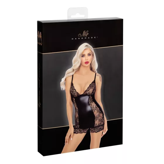 Noir - minišaty s priesvitnými bokmi (čierne)