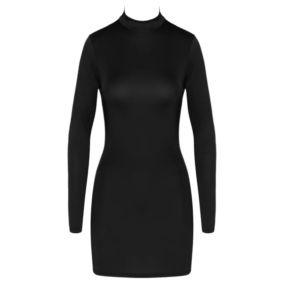 Cottelli - mini šaty s otvoreným chrbtom a reťazou - čierne