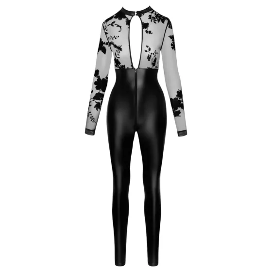 Noir - overal s čipkovaným topom (čierny) - XL