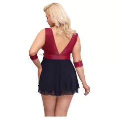 Cottelli Bondage Plus Size - červený babydoll