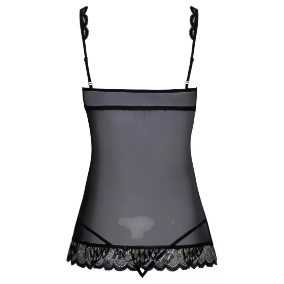Kissable - otvorená babydoll (čierna)
