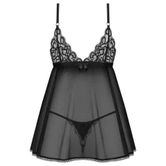 Obsessive - babydoll súprava - čipkovaná - čierna - M/L
