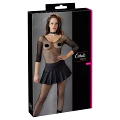 Cottelli - mini sukňa s volánmi - čierna