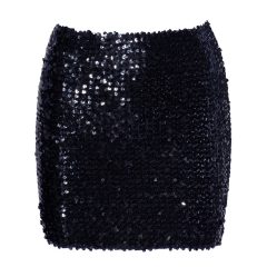 Cottelli Party - lesklá sukňa s flitrami (čierna)