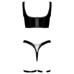 Black Level - lakovaný set šiat (čierny)