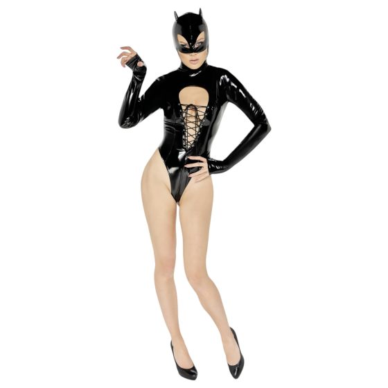 Black Velvet - celotelový Batwoman overall (čierny)