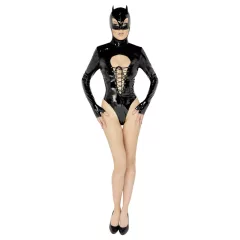 Black Velvets - dámske body s dlhým rukávom - čierne - M