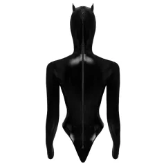 Black Velvets - dámske body s dlhým rukávom - čierne - M