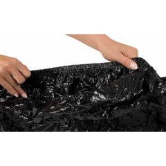 Lesklá pogumovaná plachta - čierna (160 x 200cm)