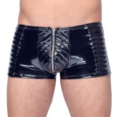   Black Level - pánske krátke nohavice s rebrovaným pásikom (čierne)