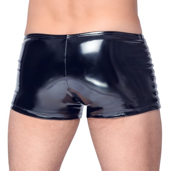 Black Level - pánske krátke nohavice s rebrovaným pásikom (čierne)