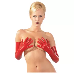 LATEX - unisex dlhé rukavice - latex - červené