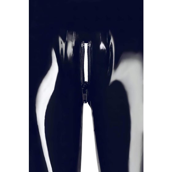 LATEX - legíny so zipsom (čierne)