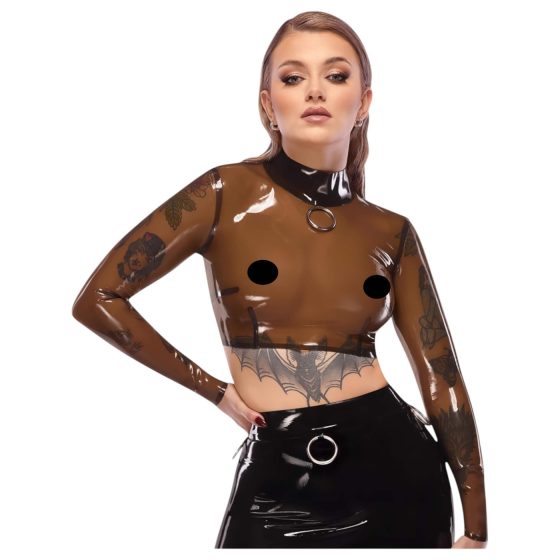 LATEX - áttetsző latex felső (áttetsző-fekete)