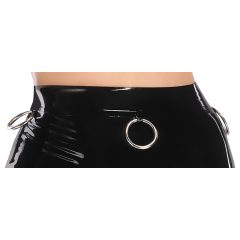 LATEX - latex midi sukňa (čierna)