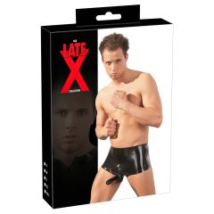 LATEX - boxerky + návlek na penis (čierny)