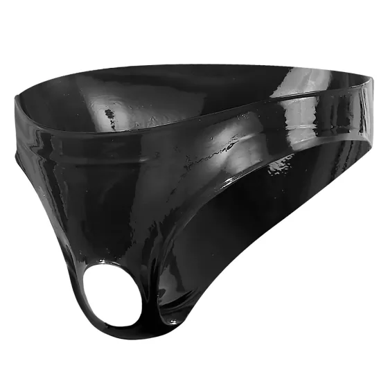 LATEX - pánske latexové slipy - čierne - S-L