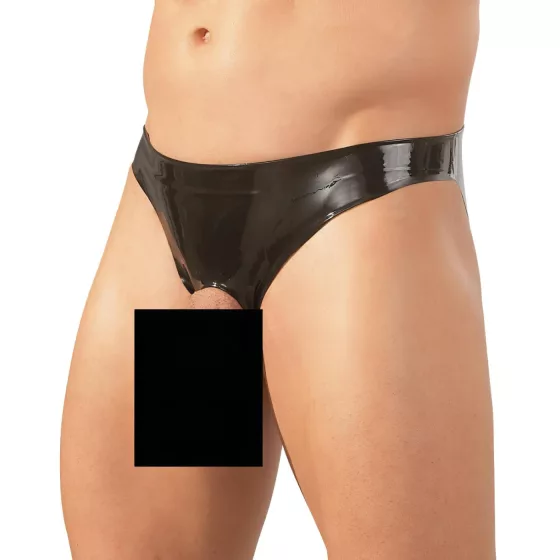 LATEX - pánske latexové slipy - čierne - S-L