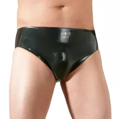   Latex pánske spodné prádlo s vnútorným análnym dildom v tvare penisu (čierne)