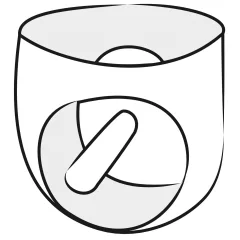   Latex pánske spodné prádlo s vnútorným análnym dildom v tvare penisu (čierne) - M