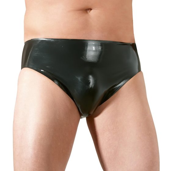 LATEX - pánske spodné prádlo s vnútorným análnym dildom (čierne)