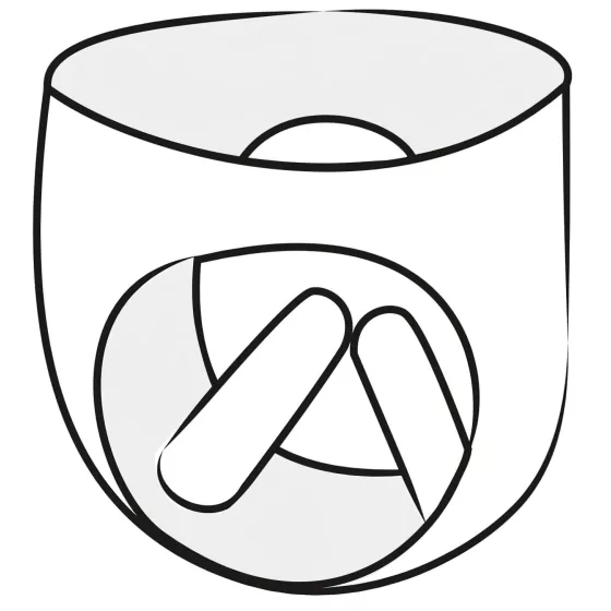 LATEX - dámske nohavičky - s 2 nafukovacími vnútornými dildami - čierne - L