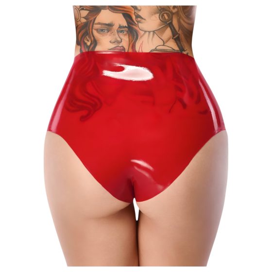 LATEX - realistické dildo so základňou (červené)