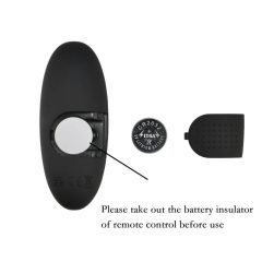   Mrow - svietiaci, rádiom riadený, batériami napájaný análny vibrátor (čierny)