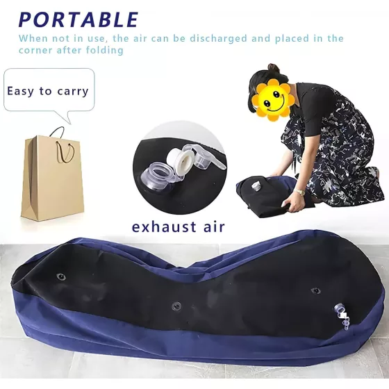 Magic Pillow - nafukovací sex pohovka - veľká - modrá