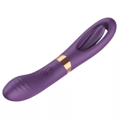  Funny Me Dual - vibračný stimulátor klitorisu s jazýčkom - akumulátor, fialový