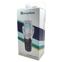   Funny Me Rocket Cup - masturbátor s vibráciou a saním - priehľadný/čierny