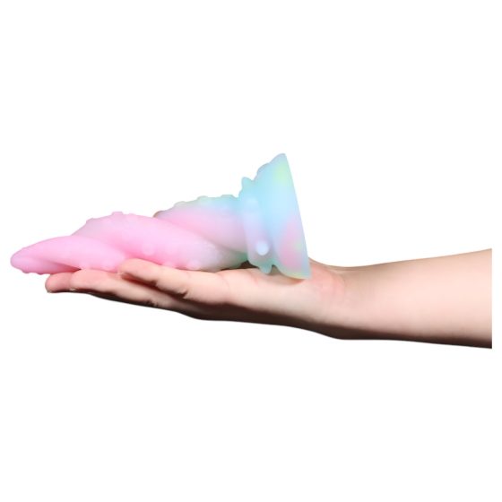 OgazR Kraken - skrutkový chápadlový dildo - 18 cm (dúha)