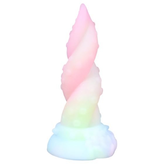 OgazR Kraken - skrutkový chápadlový dildo - 18 cm (dúha)
