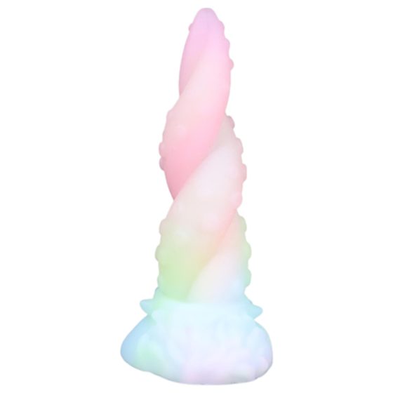 OgazR Kraken - skrutkový chápadlový dildo - 18 cm (dúha)