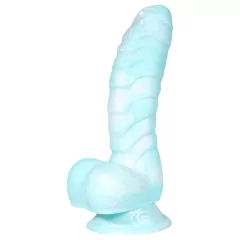   OgazR Sea Serpent - realistický dildo - výrazné drážky - 17 cm modro-biela