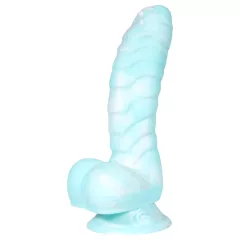  OgazR Sea Serpent - realistický dildo - výrazné drážky - 17 cm modro-biela