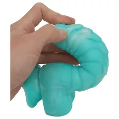   OgazR Sea Serpent - realistický dildo - výrazné drážky - 17 cm modro-biela