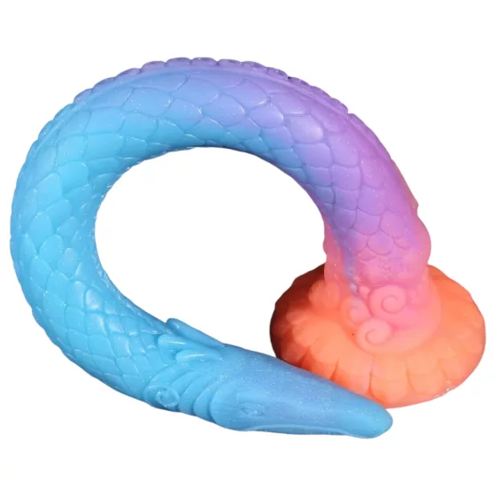 OgazR XXL Eel - análny dildo - svietiaci v tme - 47 cm - ružový
