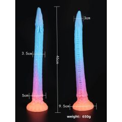   OgazR XXL Eel - fluorescenčné análne dildo - 47 cm (ružové)
